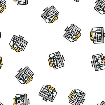 System software vector seamless pattern 스톡 일러스트