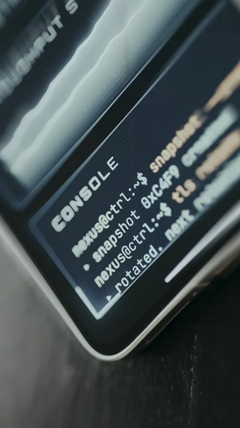 System Status, console command indicating that 8 nodes are currently online Stock Footage 335484894