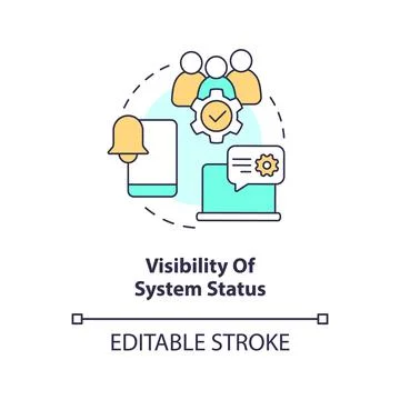 System status visibility concept icon Stock-Illustration