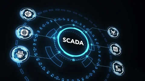 System Supervisory Control And Data Acquisition technology concept. SCADA Stock Footage 196742218