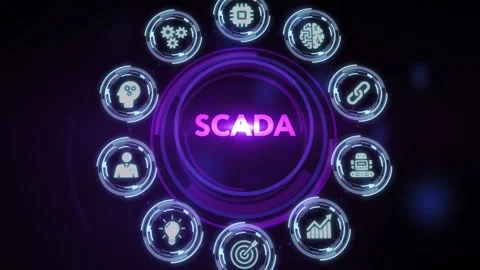 System Supervisory Control And Data Acquisition technology concept. SCADA Stock Footage 198708970
