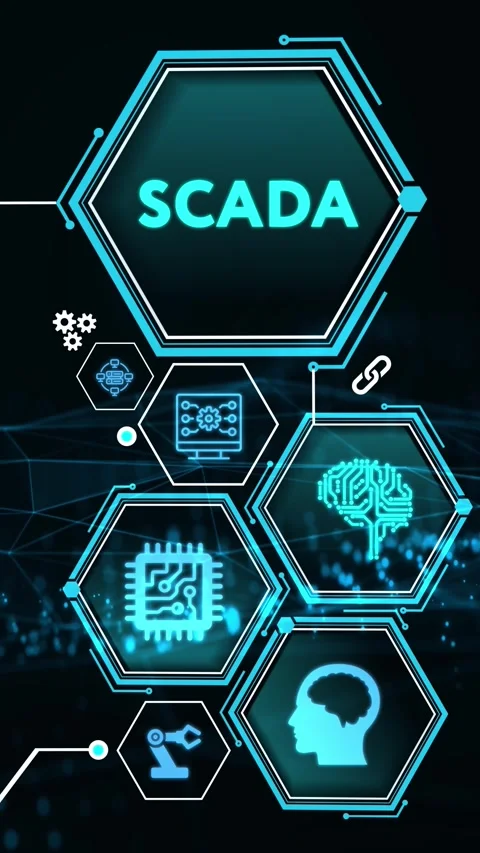 System Supervisory Control And Data Acquisition technology concept. SCADA. Stock Footage 280964029