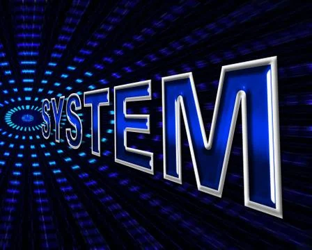 System technology showing procedures high-tech and data Stock-Illustration