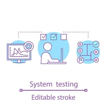 System testing concept icon Illustrazione stock
