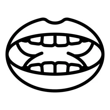 System tonsillitis icon, outline style Stock Illustration