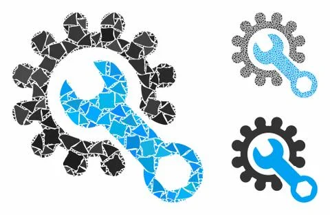 System tools Composition Icon of Tuberous Elements Stock Illustration