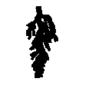 System tree root pixel art vector illustration Stock Illustration