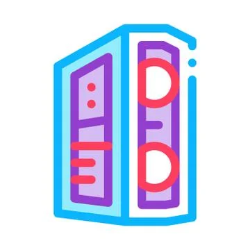 System unit computer color icon vector illustration Stock Illustration
