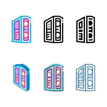 System unit computer color icon range vector イラスト素材