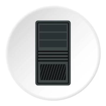 System unit of computer icon, flat style イラスト素材