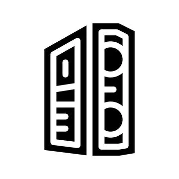 System unit computer icon vector glyph illustration Stock Illustration