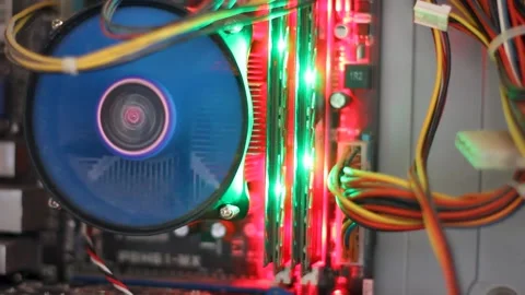 The system unit of the computer at work Stock Footage 152651712