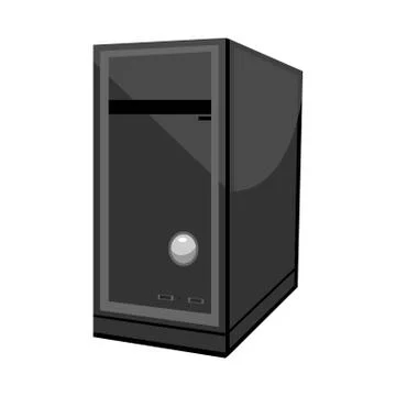 System unit icon in cartoon style isolated on white background. Personal Stock Illustration