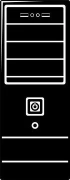 System Unit Icon in flat style. Vector Illustration Illustrazione stock