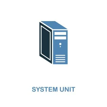 System Unit icon in two colors. Simple element symbol. System Unit icon design Stock Illustration