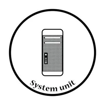 System unit icon Vector illustration Illustrazione stock
