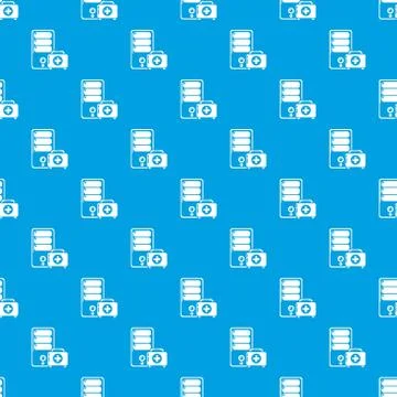 System unit repair pattern seamless blue Illustrazione stock