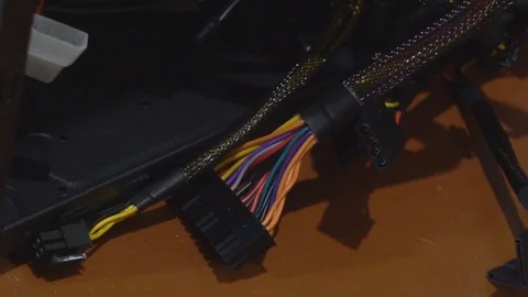 The system unit of the stationary computer is dismantled. A broken computer with 스톡 동영상 82416274