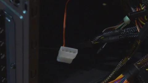 The system unit of the stationary computer is dismantled. A broken computer with Stock Footage 82416531