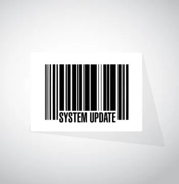 System update barcode sign concept Illustration