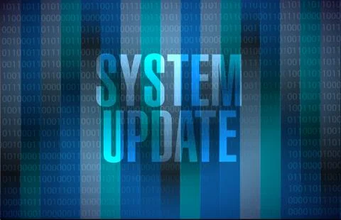 System update binary sign concept Stock Illustration