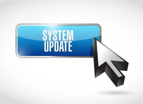System update button sign concept illustration Illustrazione stock