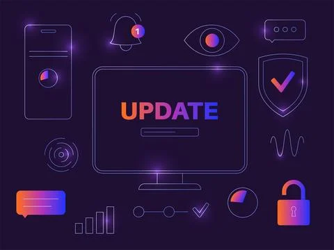 System update concept Stock Illustration