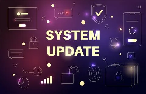 System update concept Illustrazione stock