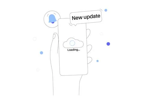 System update concept Illustrazione stock