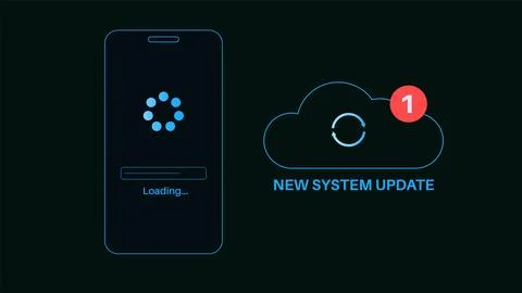 System update concept Stock Illustration