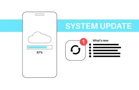 System update concept Stock Illustration