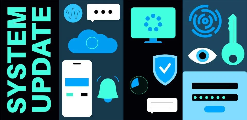 System update concept Stock Illustration