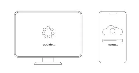 System update concept Illustrazione stock