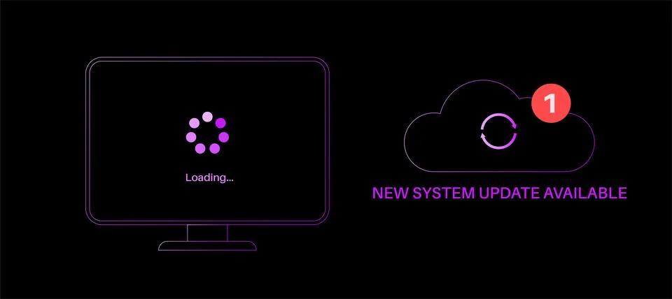 System update concept Stock Illustration