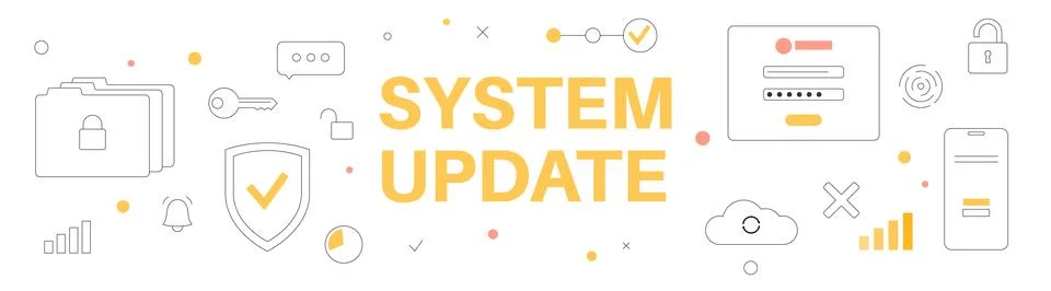 System update concept Stock Illustration