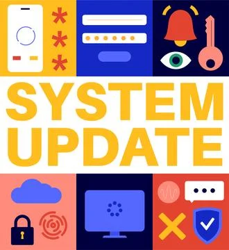 System update concept Illustrazione stock