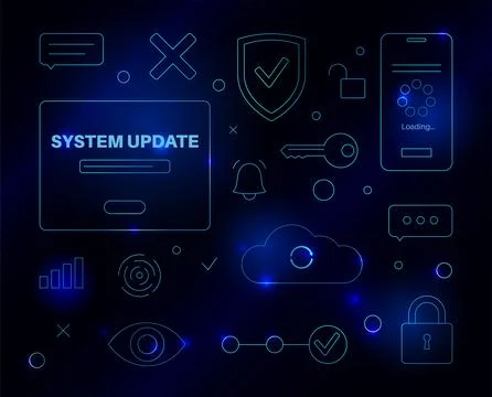 System update concept Illustrazione stock