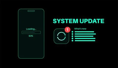 System update concept Stock Illustration
