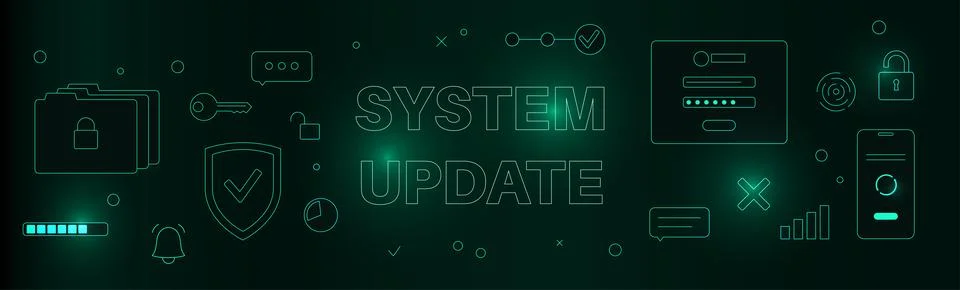 System update concept Stock Illustration