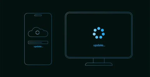 System update concept Illustrazione stock