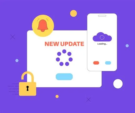 System update concept Illustrazione stock