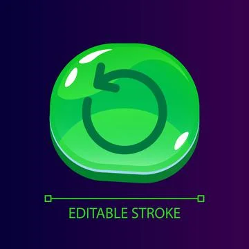 System update glossy ui button with linear icon Ilustración de archivo