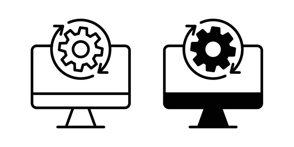 System update icon graphic element. web icon set Illustrazione stock