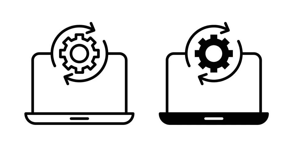 System update icon Illustration Eps10 for web or app イラスト素材