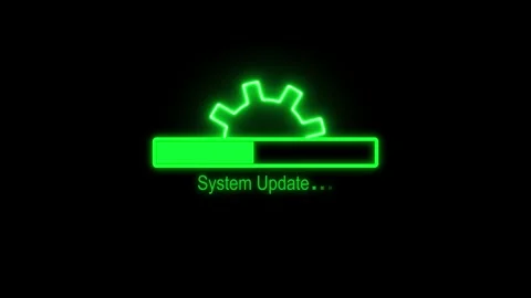System update icon set Animation, progress motion with gear Icon Stock Footage 320893142