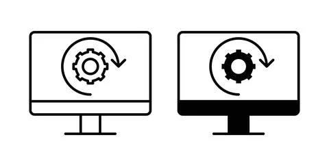 System update icon symbol. Flat Vector illustration イラスト素材