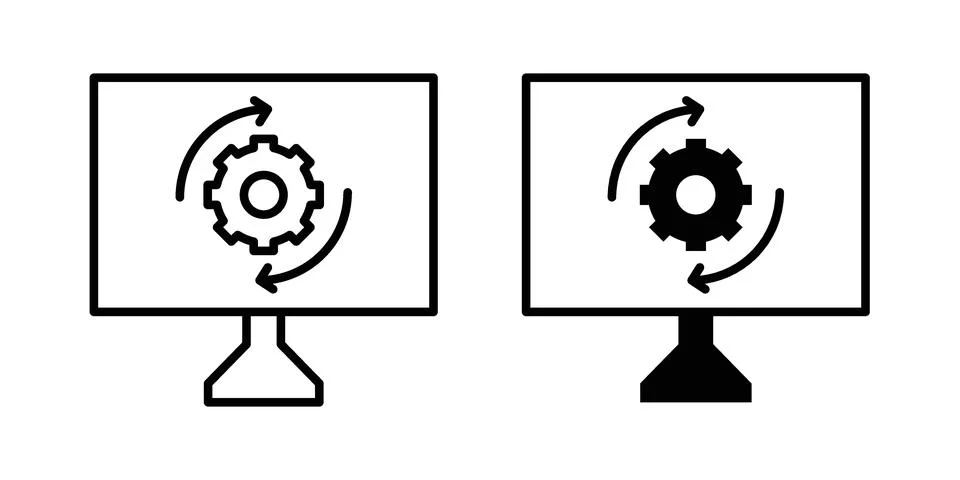System update icon vector design illustrations Stock Illustration