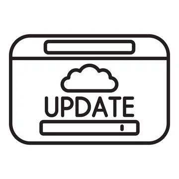 System update installing from cloud server on device Illustrazione stock