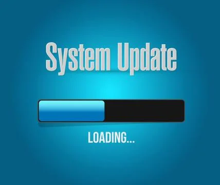 System update loading bar sign concept Stock Illustration