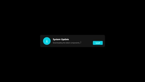 System Update Notification Pop-up Animation Stock Footage 346539843